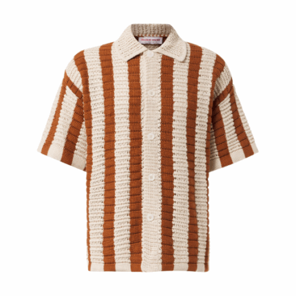 Thomas crochet cotton bowling shirt