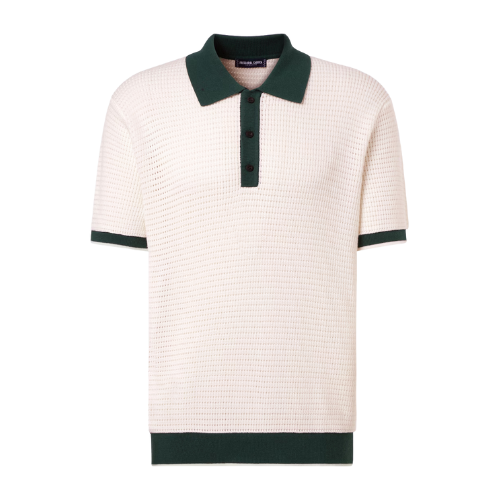 Vidal pointelle cotton polo shirt Vidal pointelle cotton polo shirt - Image 1