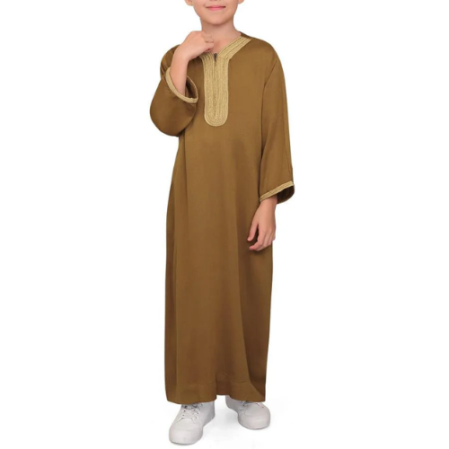 Firas Moroccan Gold Boys Thobe Firas Moroccan Gold Boys Thobe - Image 1