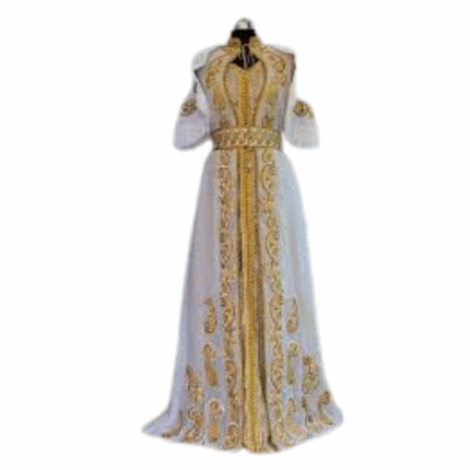 White Unique Designer Moroccan Kaftan